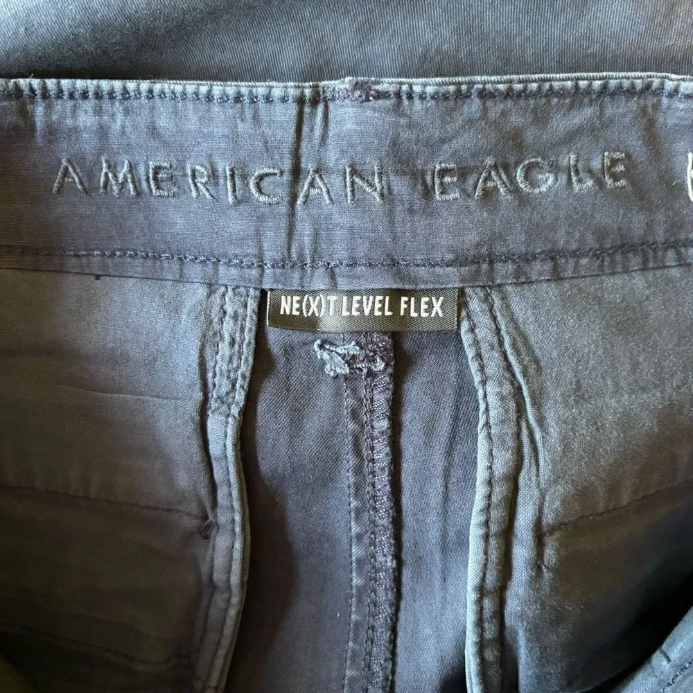 American Eagle Next Level Flex Classic Lived In Chino Shorts Blue Size 26